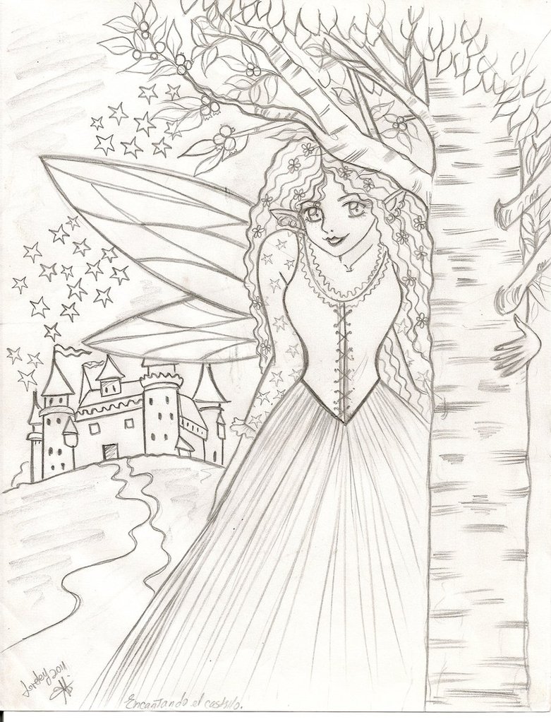 781x1022 Enchanted Castle Sketch By Lorelei2323