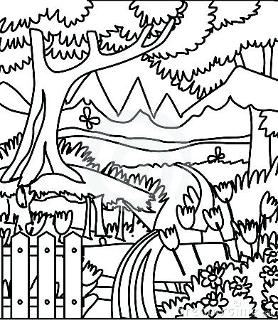 391x450 Forest Coloring Forest Coloring Pages Free Page Site Enchanted