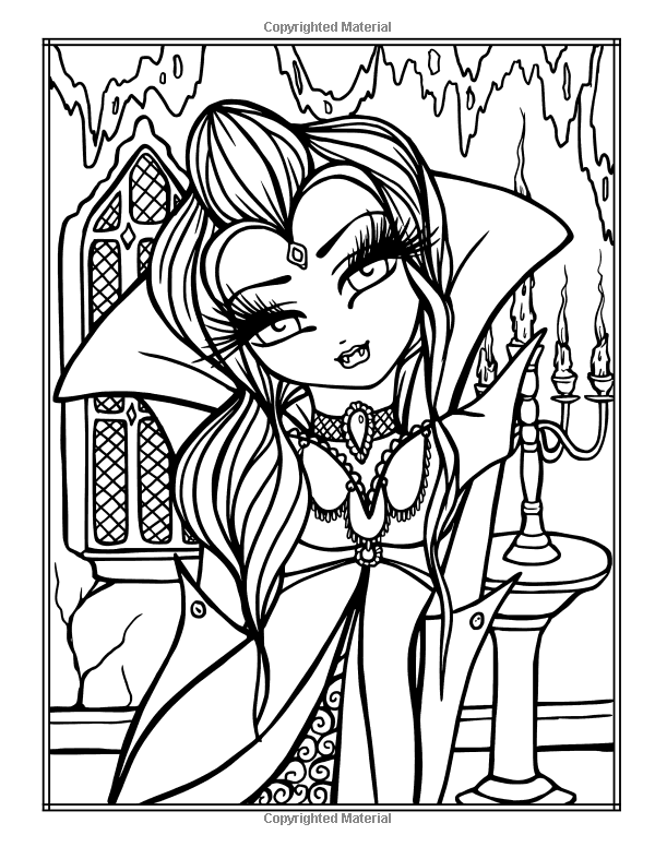 600x776 Enchanted Halloween A Whimsy Girls Fantasy Coloring