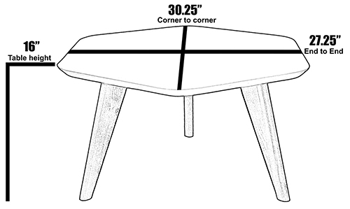 500x299 Modern Hex End Table