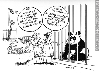 385x285 M2007.69.418 Children, An Endangered Species! Drawing, Cartoon