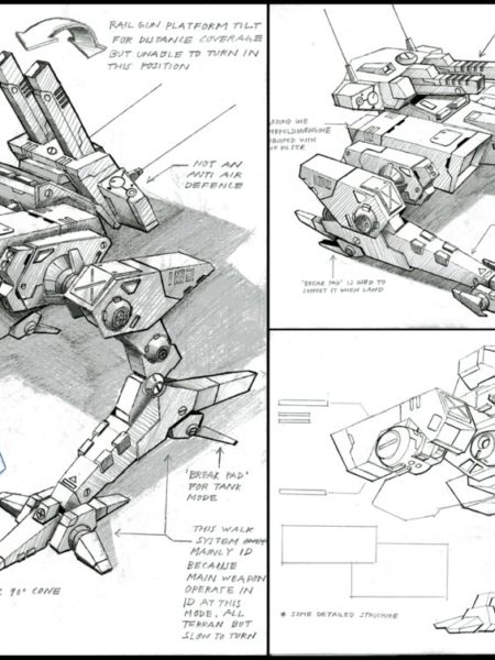 450x600 Tank Engineering Drawing, Pencil, Sketch, Colorful, Realistic Art