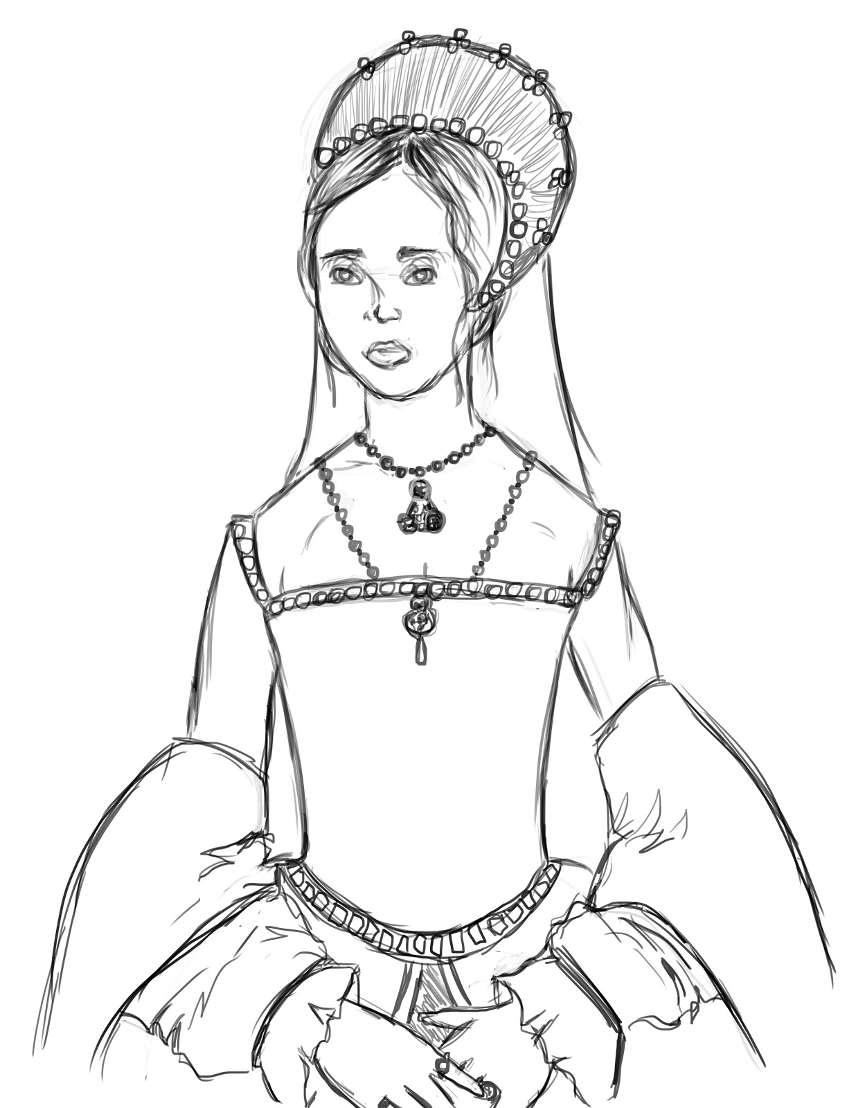 1236x1600 Queen Mary I Of England, The Sketch. Caeleigh Girard