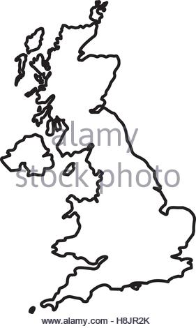 281x470 United Kingdom Country Black Silhouette And With Flag