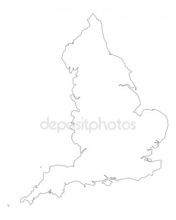 360x450 Accurate Map Of England Stock Vector Rbiedermann
