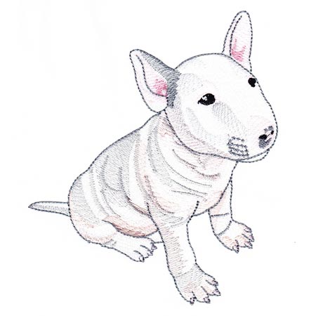 450x450 Realistic Bull Terriers Embroidery Delight Your Source For All