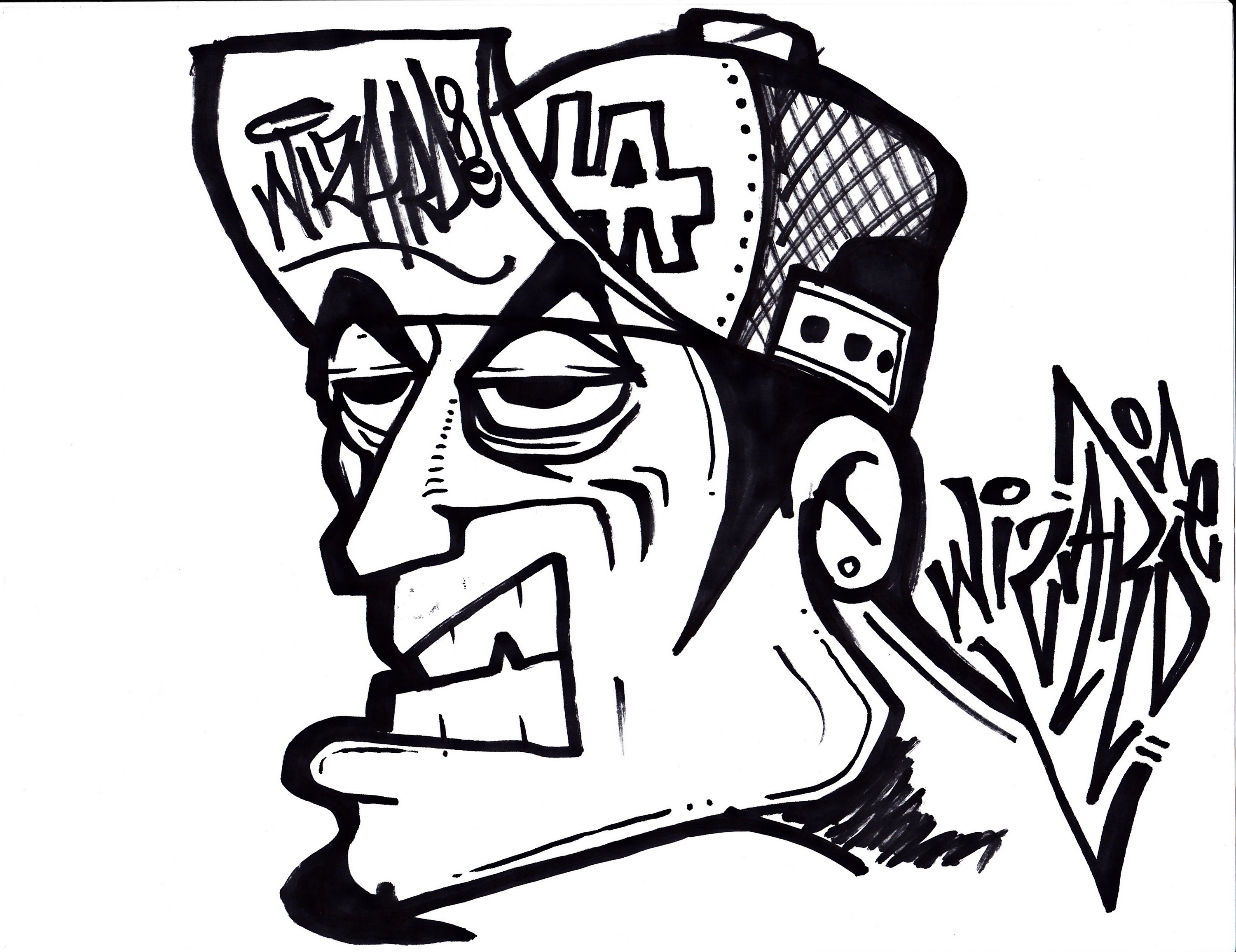 3000x2312 Graffiti Character Drawings On Paper Graffiti Drawings On Paper By