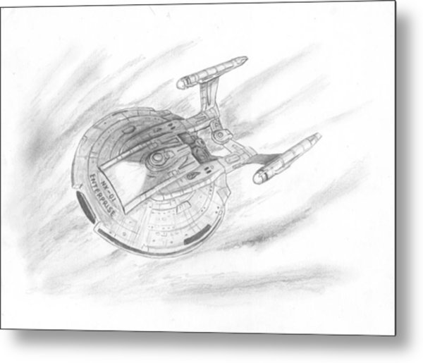 600x515 Nx 01 Enterprise Drawing By Michael Penny