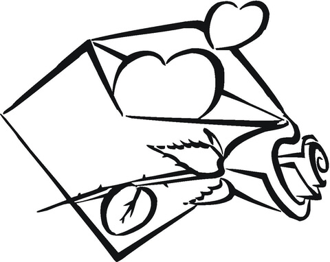 480x382 My Heart Is In Envelope Coloring Page Free Printable Coloring Pages