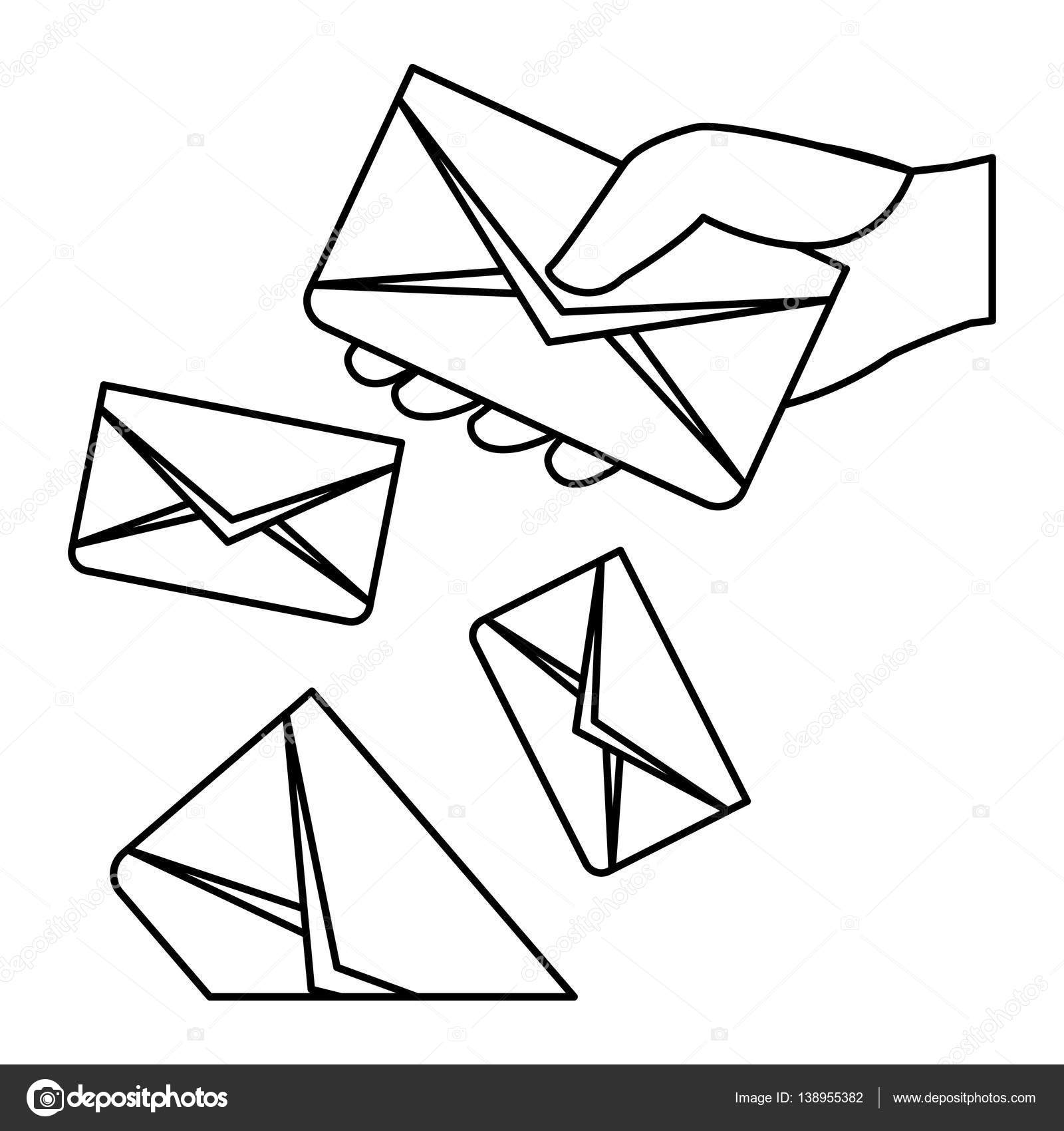 1600x1700 Message Envelope Mail Icon Image Stock Vector Djv