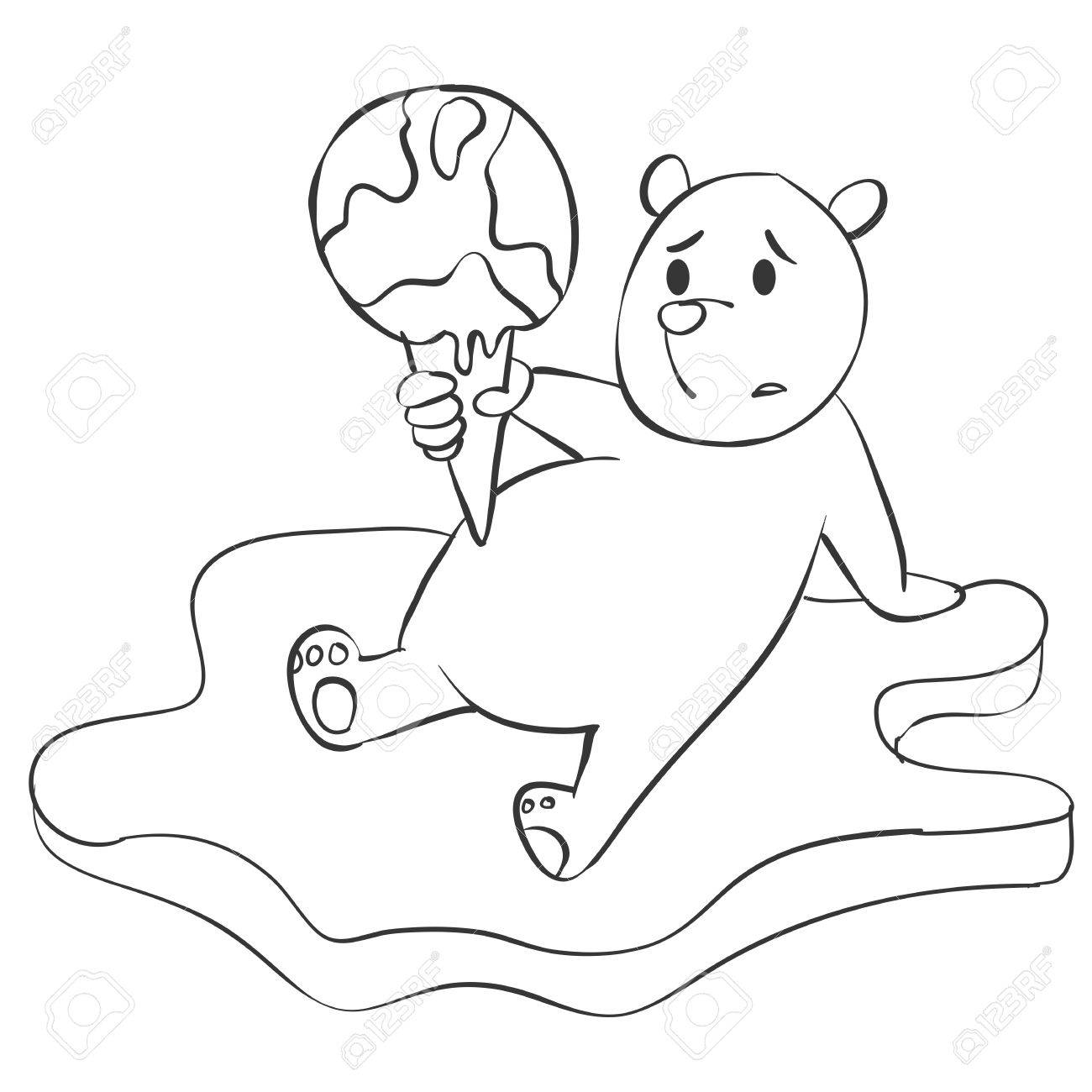 1300x1300 Earth Melts Bad Environment Hand Draw Royalty Free Cliparts