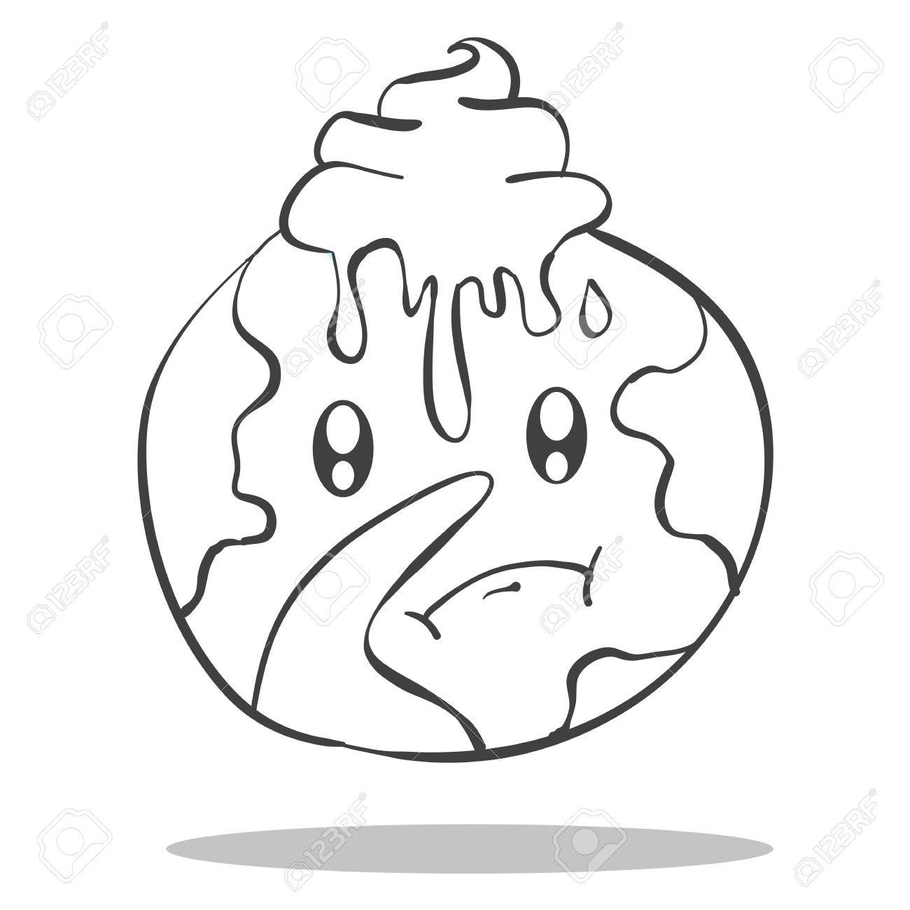 1300x1300 Hand Draw World Bad Environment Vector Illustration Royalty Free