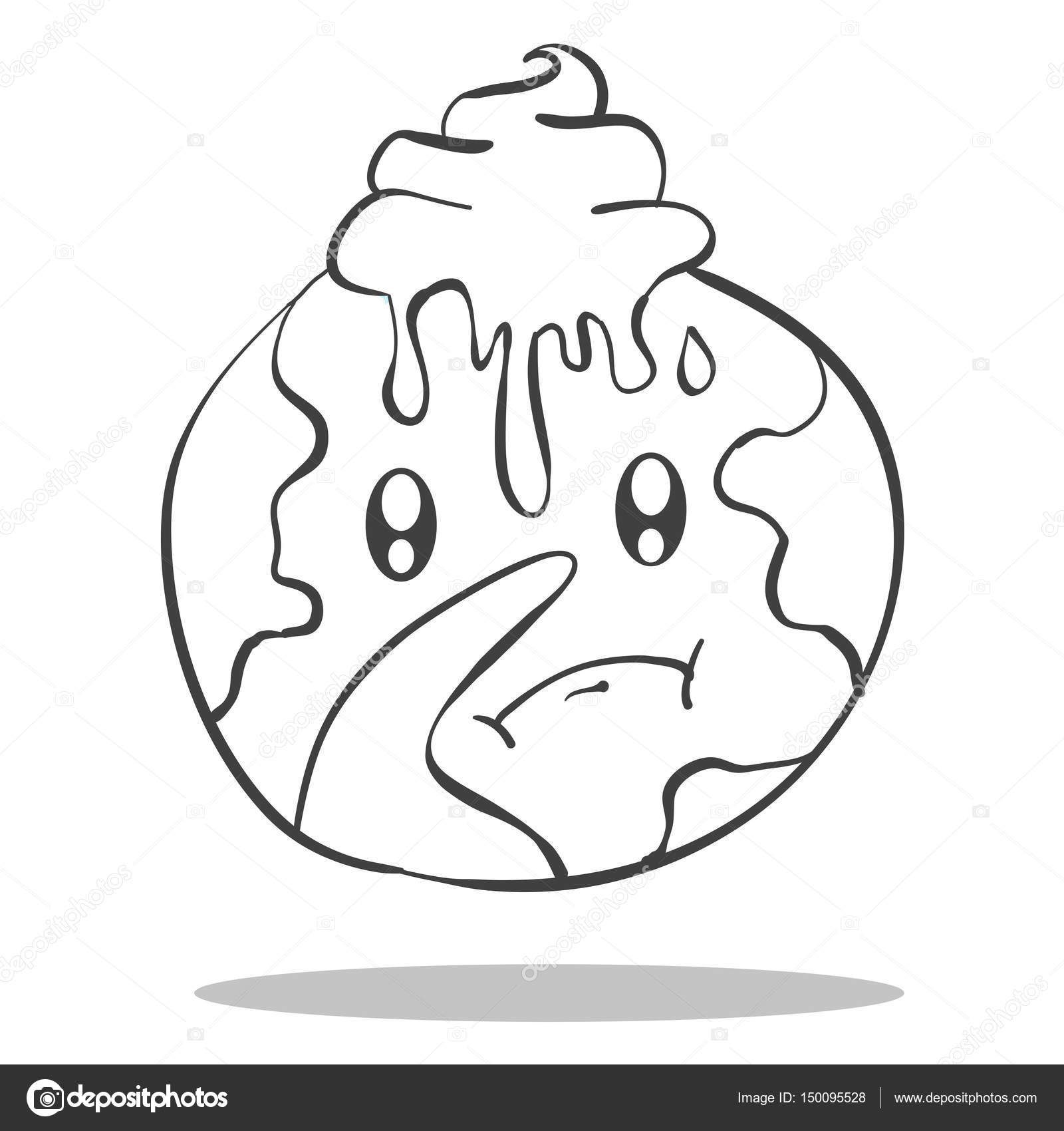 1600x1700 Hand Draw World Bad Environment Stock Vector Kongvector