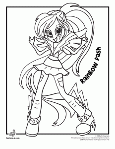 232x300 Coloring Pages For Girls My Little Pony Equestria Sierins Black