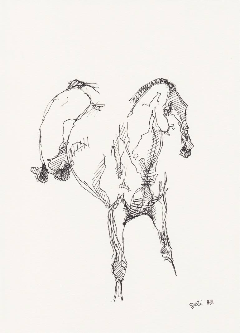 770x1068 Saatchi Art Equine Nude 146 Drawing By Benedicte Gele