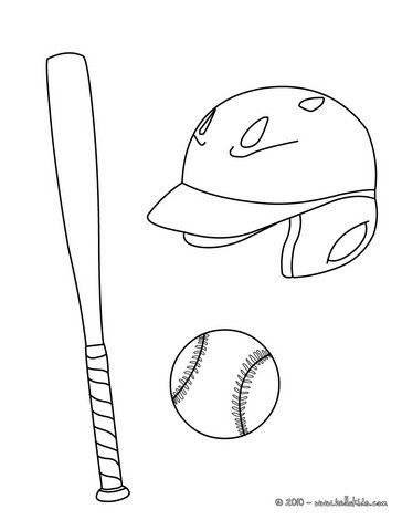 364x470 Baseball Equipment Coloring Pages