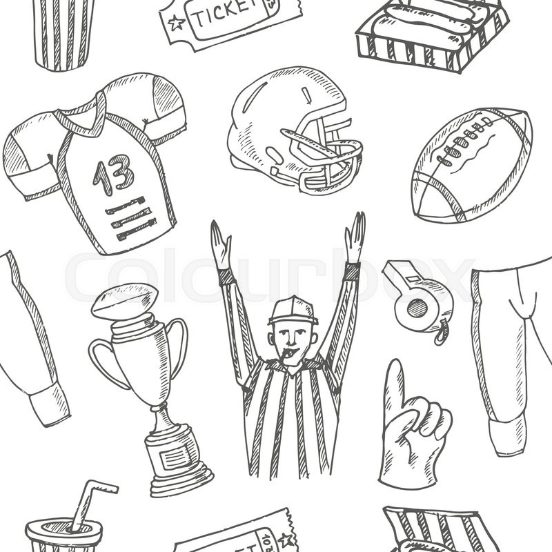 800x800 Baseball Seamless Pattern. Sketches Of Various Stylized, Baseball