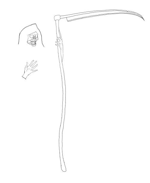 500x610 Grim Reaper Drawings. A Gothic Ink Drawing Step By Step.