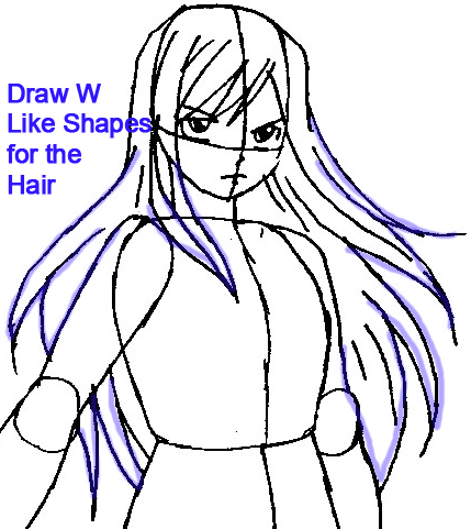 429x481 How To Draw Erza Scarlet From Fairy Tail With Easy Step By Step