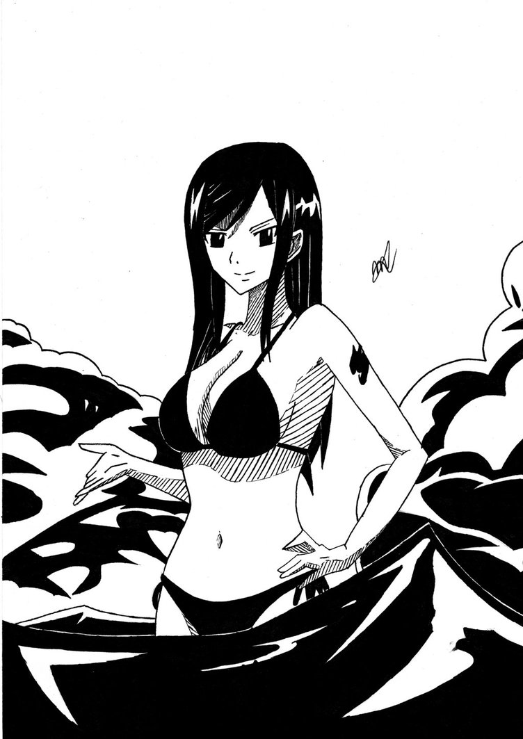 752x1063 Swimsuit Erza Scarlet Ink By Volinschimihnea