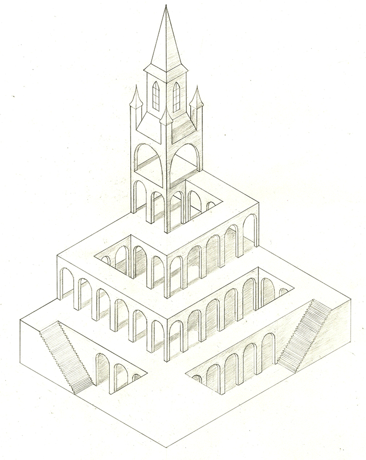 731x920 Escher Drawing By Ladusence