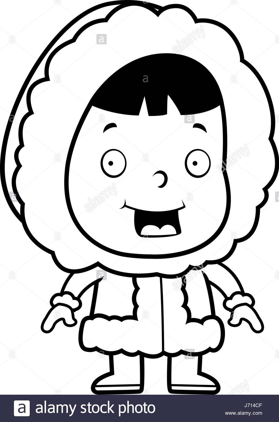 920x1390 A Happy Cartoon Eskimo Child Standing And Smiling Stock Vector Art