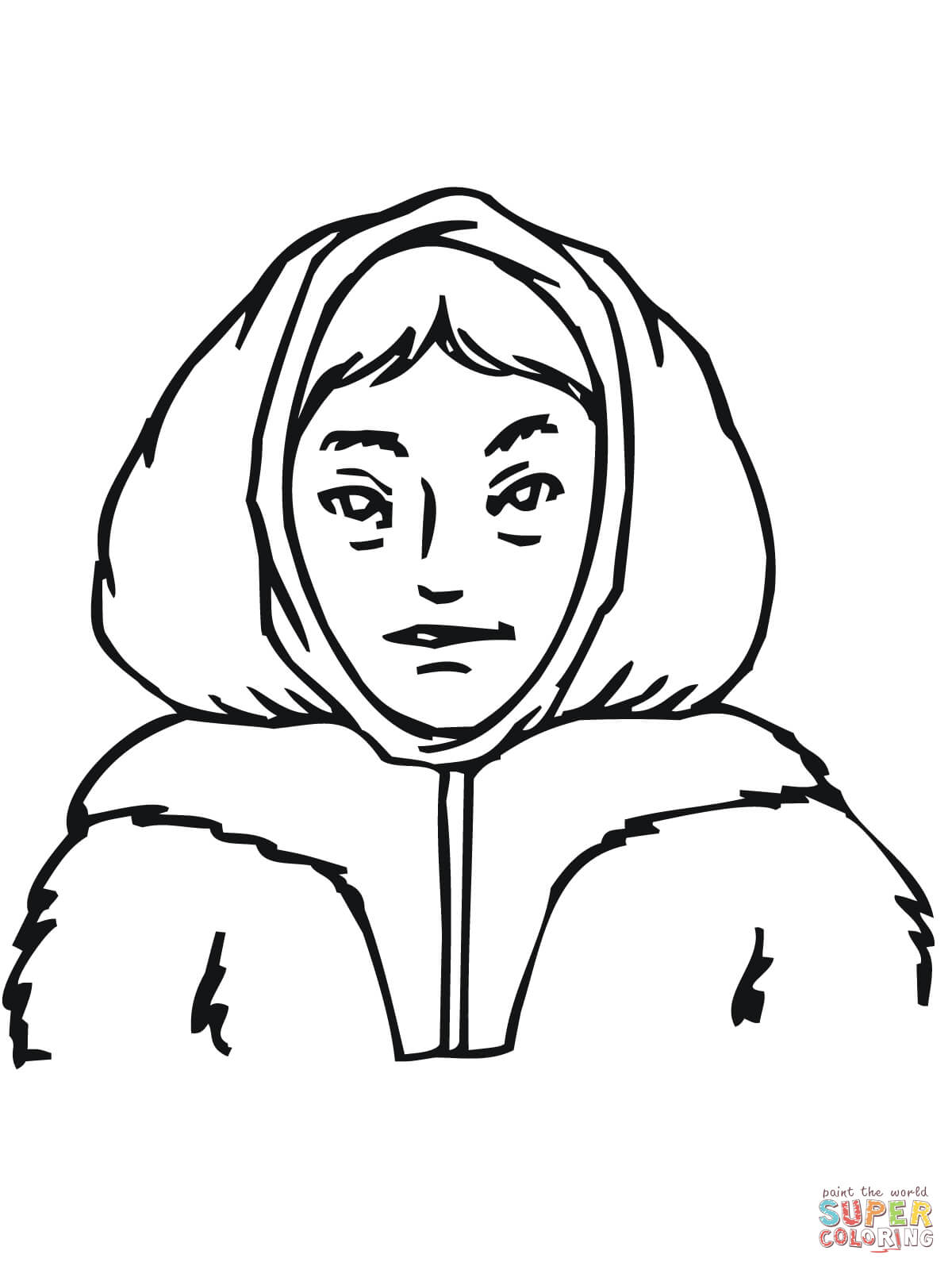 1200x1600 Inuit Girl Coloring Page Free Printable Coloring Pages