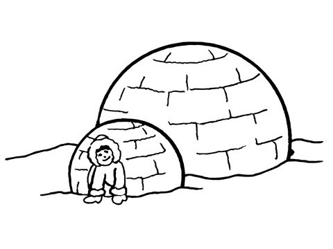 480x360 Inuit Igloo Coloring Page Free Printable Coloring Pages