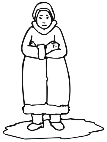 360x480 Inuit Woman Coloring Page Free Printable Coloring Pages
