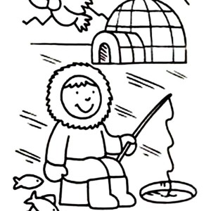 300x300 Best Photos Of Eskimo Igloo House Coloring Page