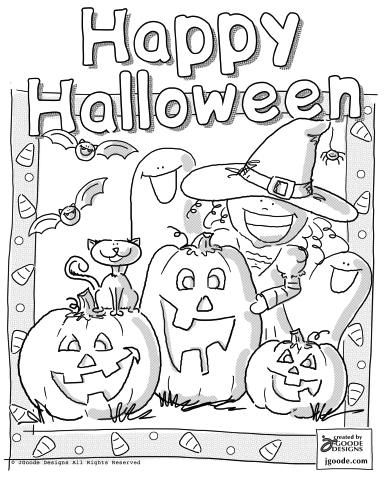 386x482 Coloring Pages Cute Halloween Coloring Pages Esl Free Printable