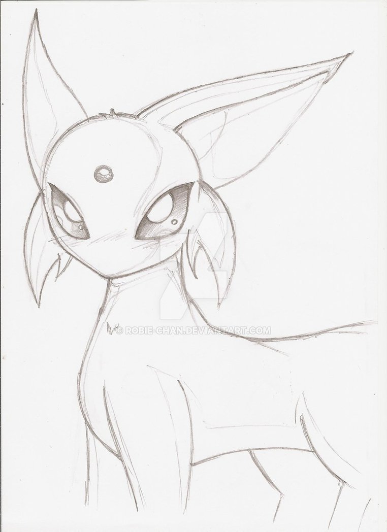 762x1048 Espeon Sketch By Robie Chan