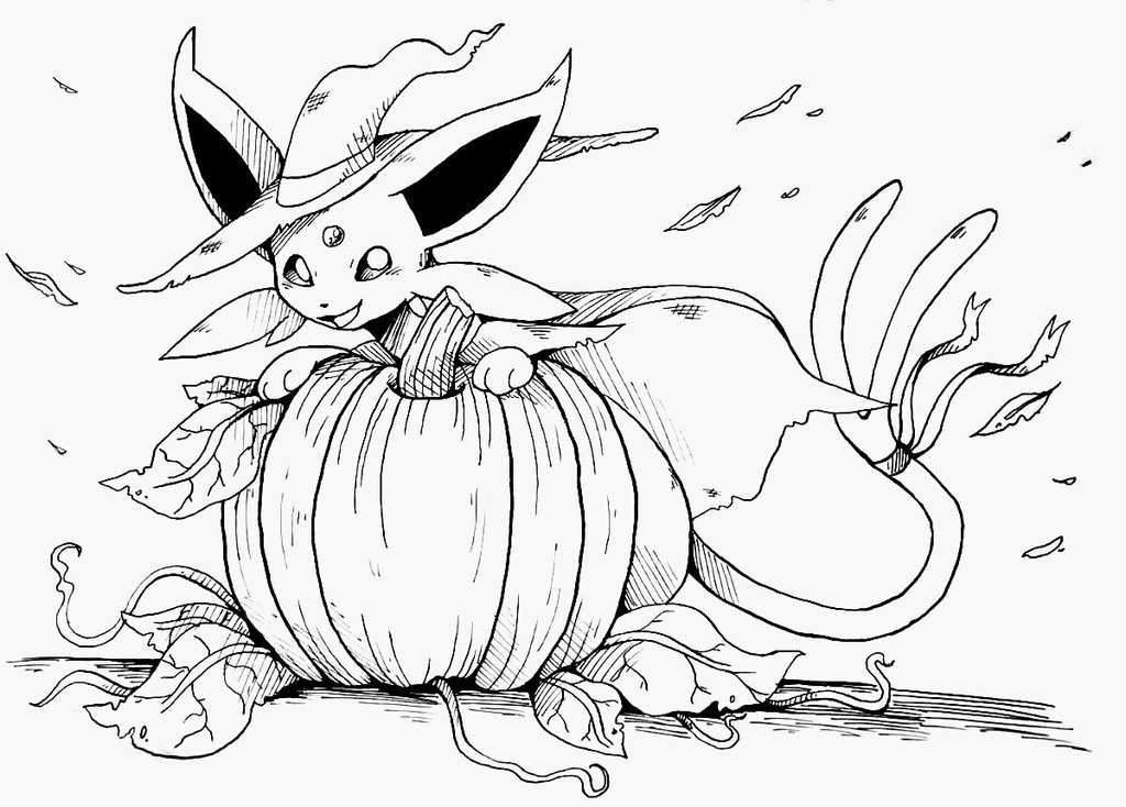 1024x734 Inktober Halloween Espeon By Snuddi
