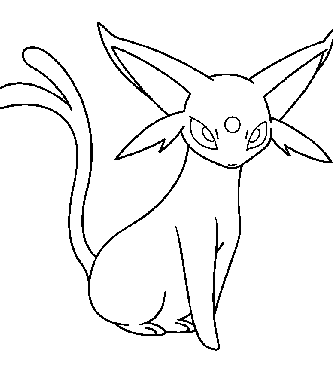 673x748 Espeon Coloring Pages