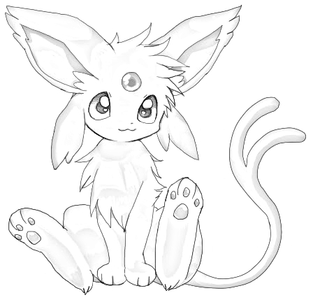 448x429 Espeon Sketch By Prpixiedust