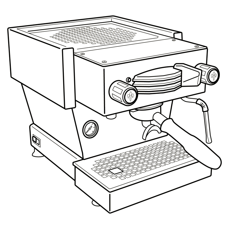740x740 La Marzocco Linea Mini Lm Espresso Machine Illustration Coffee