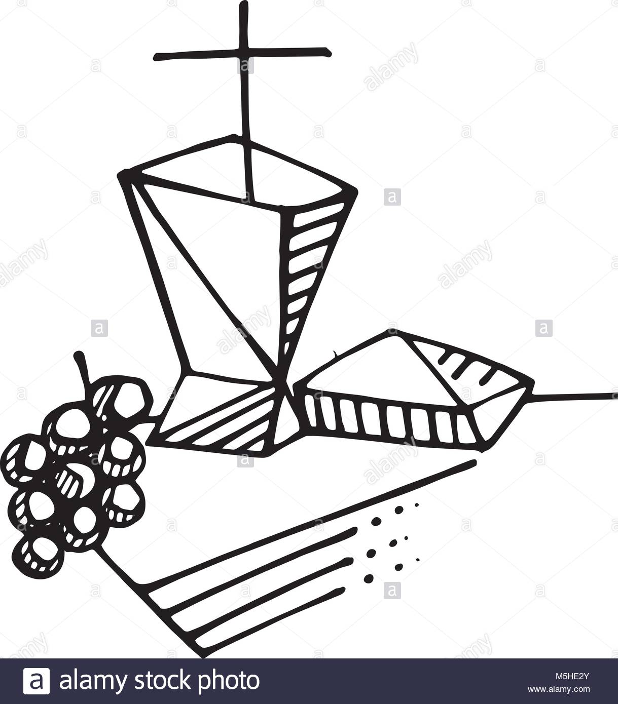 1219x1390 Hand Drawn Vector Ink Illustration Or Drawing Of Some Eucharist