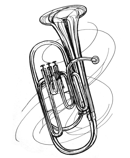 Euphonium Drawing at GetDrawings | Free download