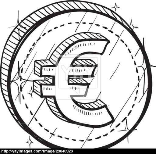 512x505 Euro Symbol Vector Sketch Vector