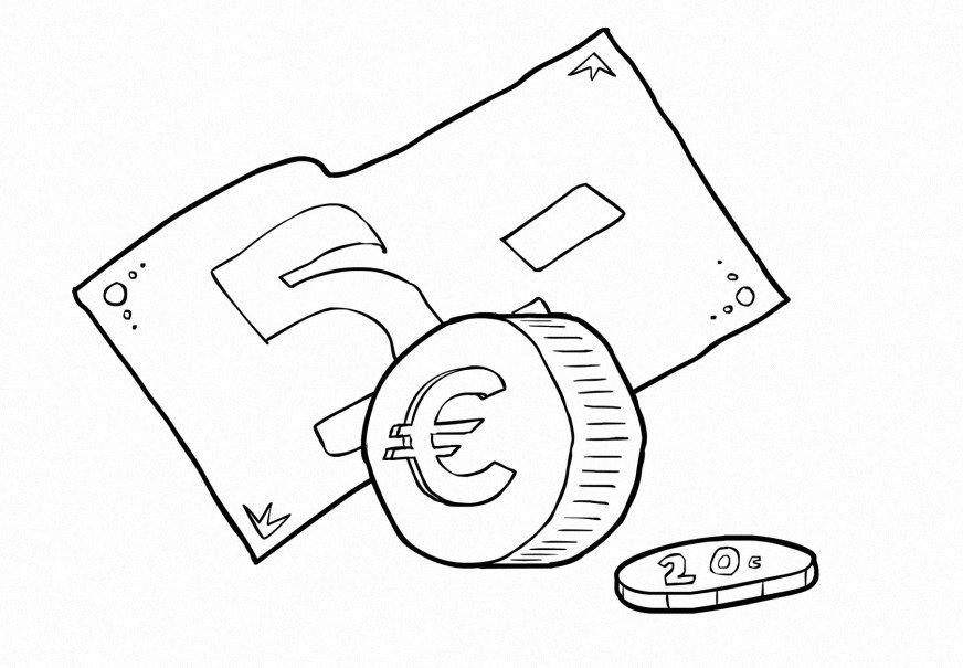 872x605 Coloring Page Euro