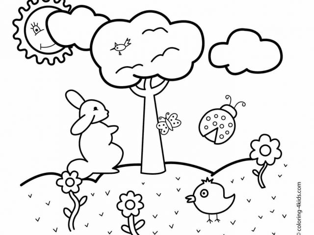 640x480 Pages Dh Printable Spring Season Drawing Coloring Pages For Kids