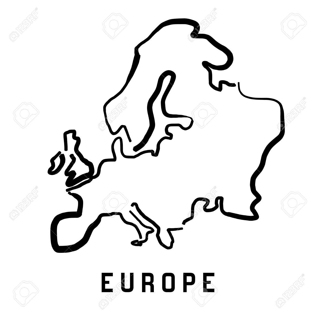 1300x1300 Europe Simple Map Outline