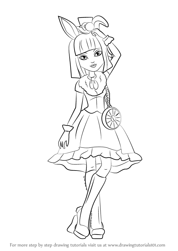 596x842 Learn How To Draw Bunny Blanc From Ever After High (Ever After