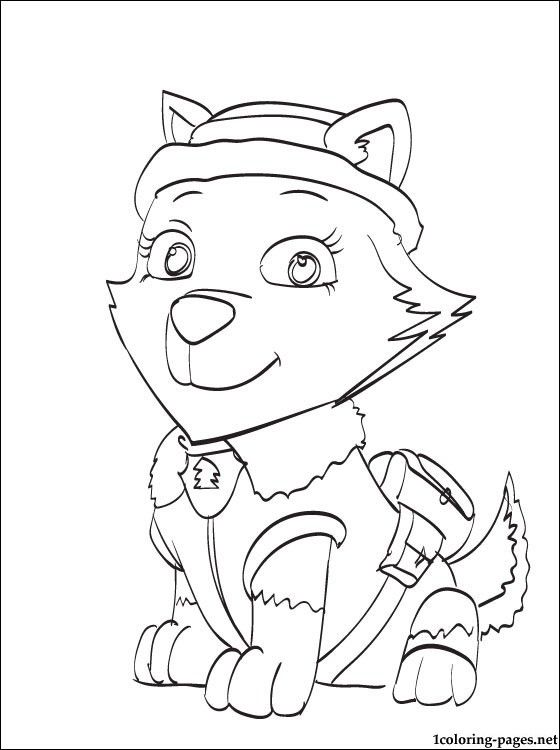 560x750 Everest Paw Patrol Coloring Page Coloring Pages Coloring Pages