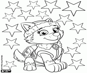 300x250 Everest And Stars For Christmas Coloring Page Printable Game