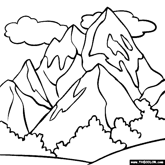 560x560 Mount Everest Coloring Page