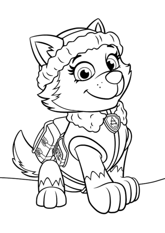 340x480 Paw Patrol Everest Coloring Page Free Printable Coloring Pages