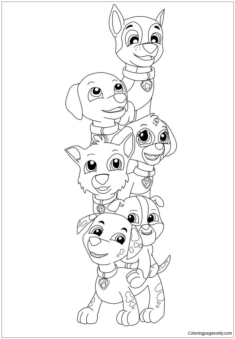 765x1101 Paw Patrol Pup Everest Coloring Page
