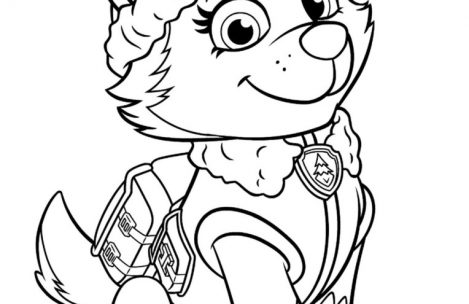 469x304 Paw Patrol Coloring Pages Everest Just Colorings