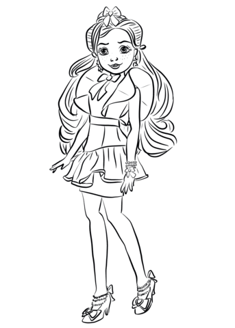 343x480 Jane From Descendants Wicked World Coloring Page Free Printable